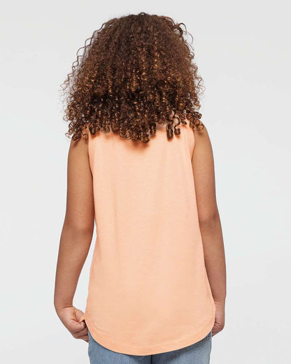 LAT Girls' Relaxed Fine Jersey Tank 2692 #colormdl_Peachy