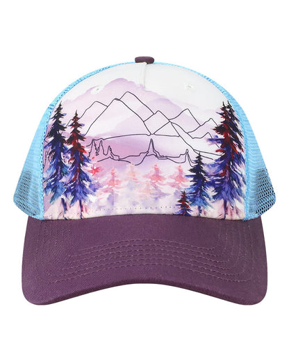 LOCALE Trucker Cap 5PTKR #color_Explorer White/ Plum