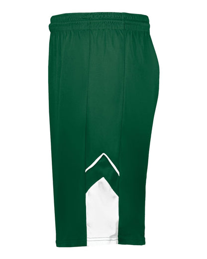 Augusta Sportswear Youth Alley-Oop Reversible Shorts 1169 #color_Dark Green/ White