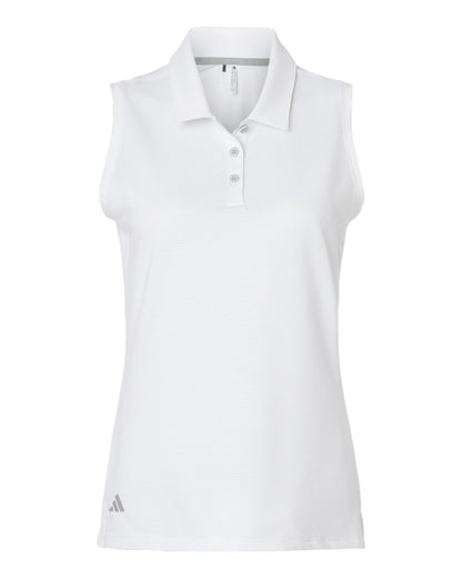 Adidas Women's Ottoman Sleeveless Polo A1005 #color_White