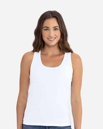 Next Level Women's Cotton Tank 3933 #colormdl_White