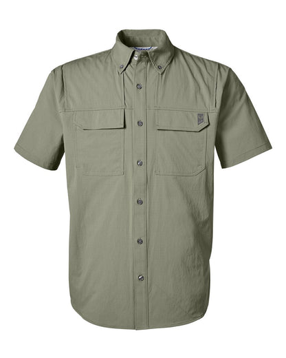HUK Men's Creekbed Short Sleeve Shirt H150183 #color_Moss
