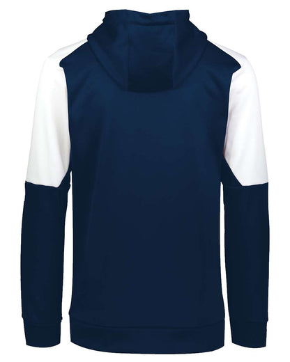 Holloway Youth Blue Chip Hooded Sweatshirt 222640 #color_Navy/ White