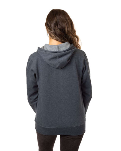 econscious Women's Heathered Full-Zip Hooded Sweatshirt EC4580 #colormdl_Water