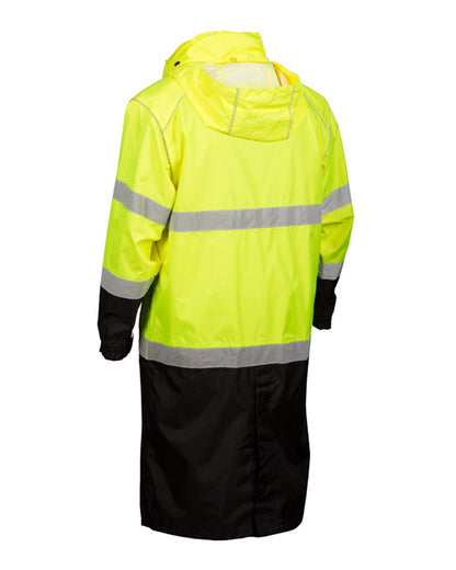 Kishigo Unisex Premium Brilliant Series® Long Rain Coat RWJ108-109 #color_Lime