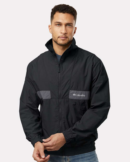 Columbia Men's Spire Valley™ Windbreaker 212106 #colormdl_Black/ Shark