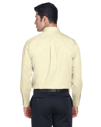 Devon & Jones Men's Crown Collection® Solid Stretch Twill Woven Dress Shirt DG530 #colormdl_Transparent Yellow