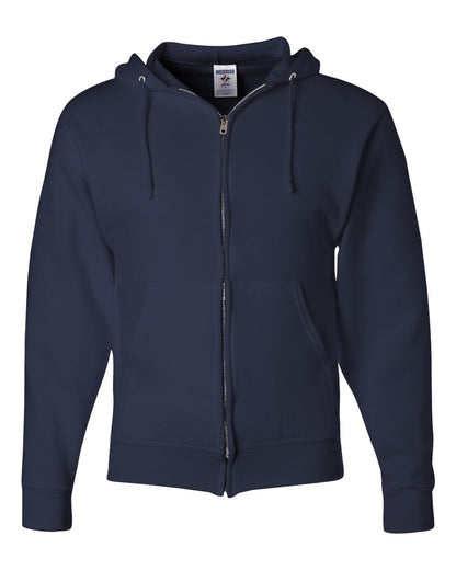 JERZEES Unisex NuBlend® Full-Zip Hooded Sweatshirt 993MR #color_J. Navy
