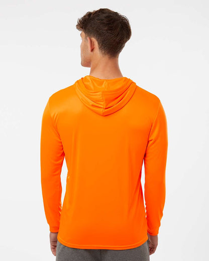 Paragon Unisex Bahama Performance Hooded Long Sleeve T-Shirt 220 #colormdl_Neon Orange