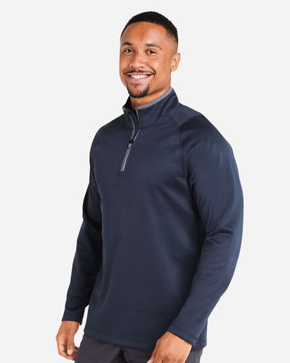 Puma Golf Men's Waffle Fleece Quarter-Zip Pullover 631105 #colormdl_Deep Navy