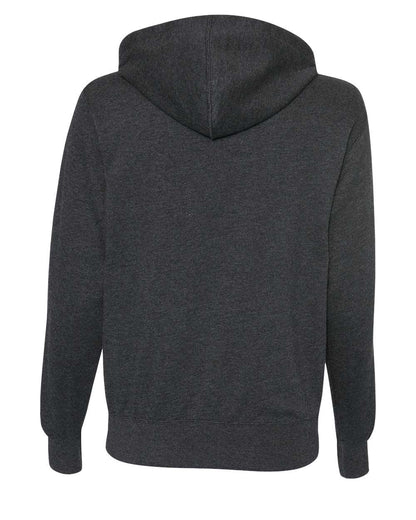 Independent Trading Co. Heathered French Terry Full-Zip Hooded Sweatshirt PRM90HTZ #color_Charcoal Heather