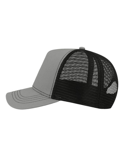 Atlantis Headwear Sustainable Canvas Cap RAPPER #color_Grey/ Black