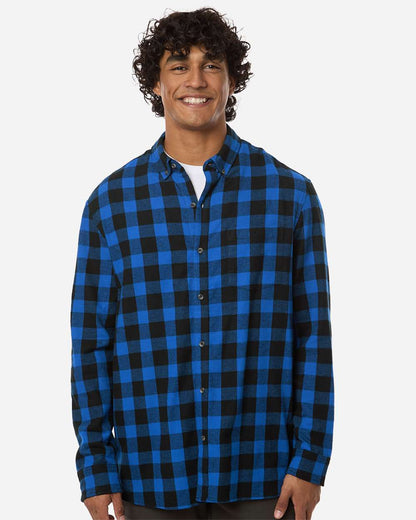 Boxercraft Men's Flannel Button Down Shirt BU7401 #colormdl_Royal/ Black Buffalo