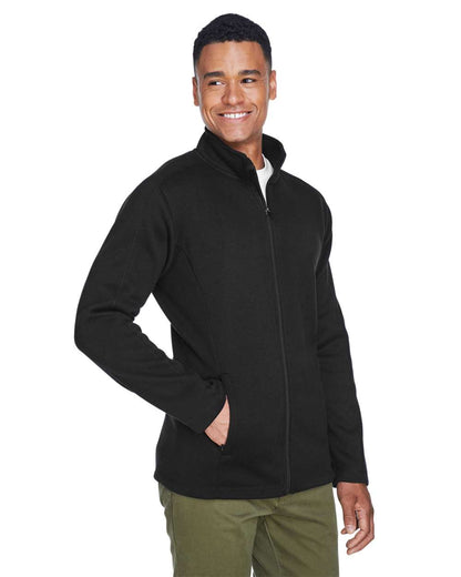 Devon & Jones Men's Bristol Full-Zip Sweater Fleece Jacket DG793 #colormdl_Black