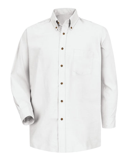 Red Kap Men's Poplin Dress Shirt SP90 #color_White