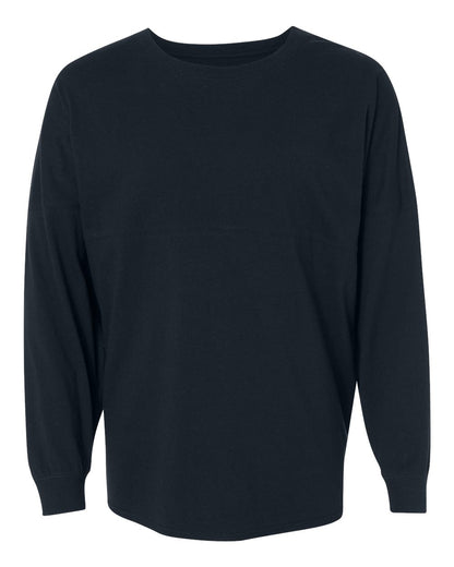 J. America Unisex Game Day Jersey Long Sleeve T-Shirt 8229 #color_Navy
