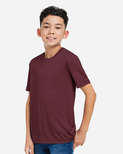 CORE365 Youth Capital Performance T-Shirt CE10Y #colormdl_Burgundy