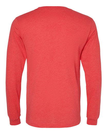 BELLA + CANVAS Heather CVC Long Sleeve Tee 3501CVC #color_Heather Red