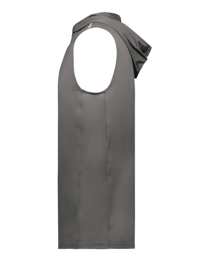 Holloway Unisex CoolCore® Sleeveless Hooded T-Shirt 222590 #color_Iron