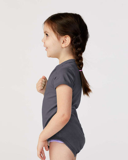 Rabbit Skins Infant Fine Jersey Bodysuit 4424 #colormdl_Slate