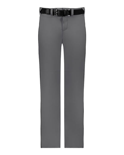 Alleson Athletic Youth Baseball Pants With Braid 605WLBY #color_Charcoal/ Black