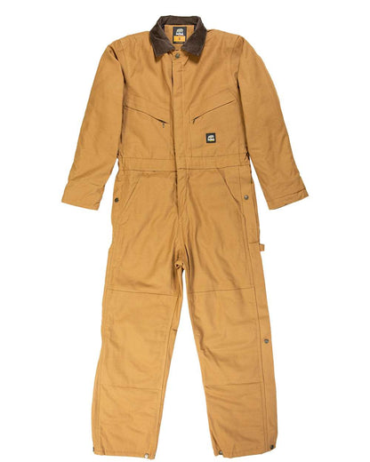 Berne Apparel Men's Heritage Duck Insulated Coverall I417 #color_Brown