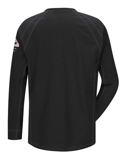 Bulwark Flame Resistant Long Sleeve Shirt - Tall Sizes QT32T #color_Black