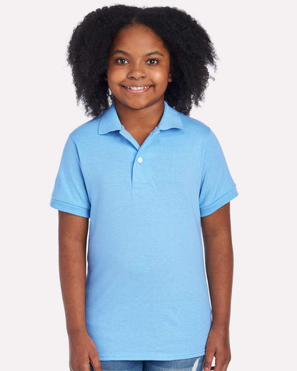 JERZEES Youth Dri-Power® Polo 437K #colormdl_Light Blue