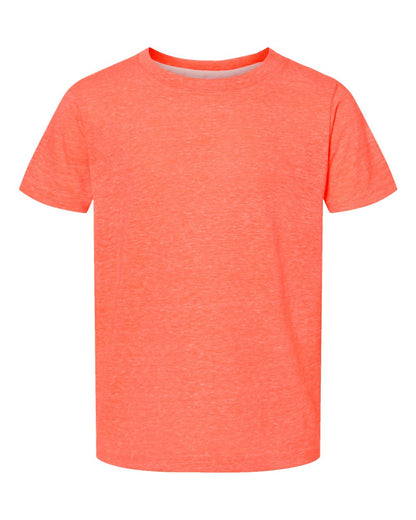 Rabbit Skins Toddler Harborside Mélange T-Shirt 3391 #color_Papaya Melange