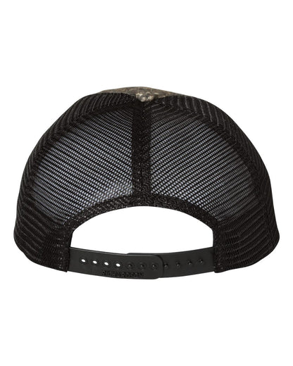 Richardson Garment Washed Printed Trucker Cap 111P #color_Realtree Timber/ Black