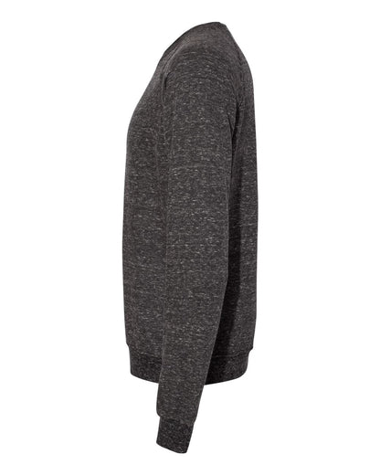 JERZEES Unisex Snow Heather French Terry Crewneck Sweatshirt 91MR #color_Black Ink