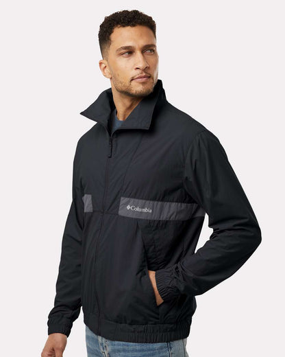 Columbia Men's Spire Valley™ Windbreaker 212106 #colormdl_Black/ Shark