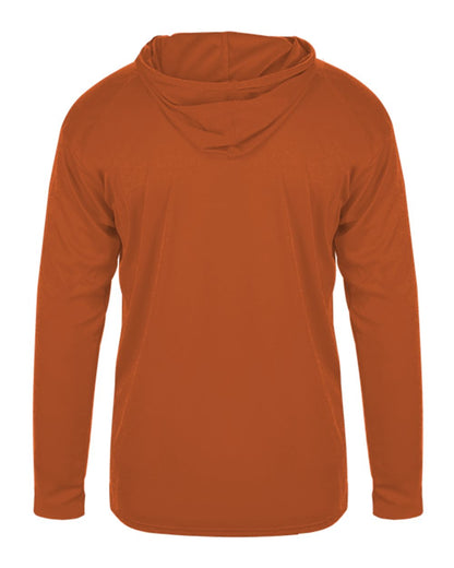 Badger Youth B-Core Long Sleeve Hooded T-Shirt 2105 #color_Burnt Orange