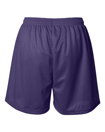 Badger Women's Pro Mesh 5" Shorts with Solid Liner 7216 #color_Purple