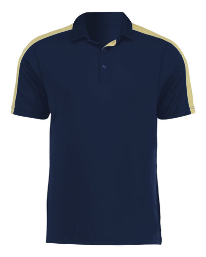 Augusta Sportswear Two-Tone Vital Polo 5028 #color_Navy/ Vegas Gold