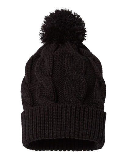 Richardson Chunk Twist Cuffed Beanie 141R #color_Black