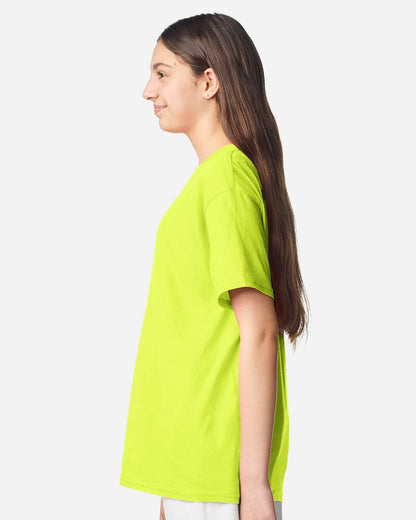 Gildan Youth Light Cotton T-Shirt 3000B #colormdl_Safety Green
