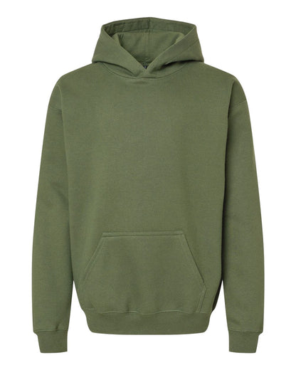 Gildan Softstyle® Youth Midweight Hooded Sweatshirt SF500B #color_Military Green