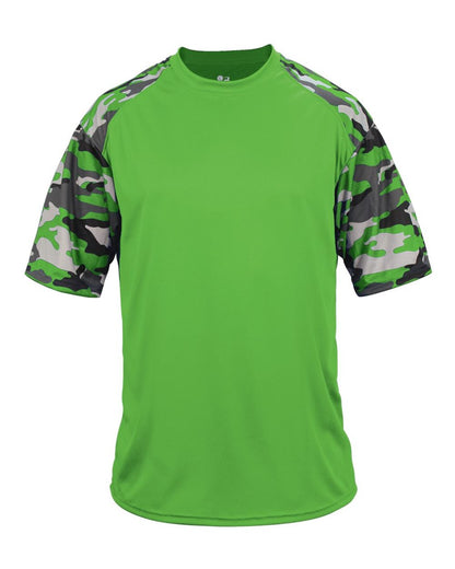 Badger Camo Sport T-Shirt 4141 #color_Lime/ Lime Camo