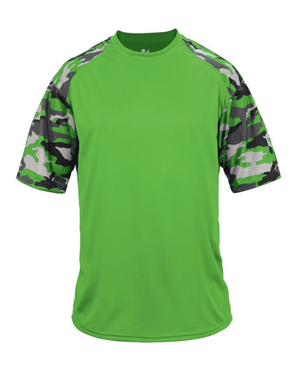 Badger Men's Camo Sport T-Shirt 4141 #color_Lime/ Lime Camo