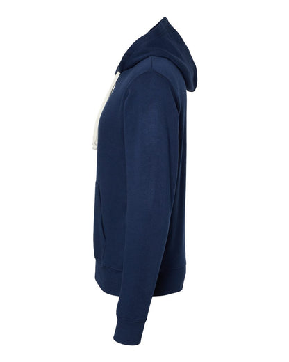 J. America Men's Triblend Fleece Hooded Sweatshirt 8871 #color_True Navy Solid