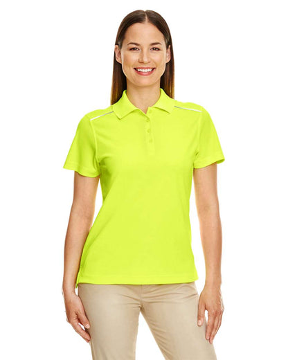 CORE365 Women's Radiant Performance Piqué Polo with Reflective Piping 78181R #colormdl_Safety Yellow
