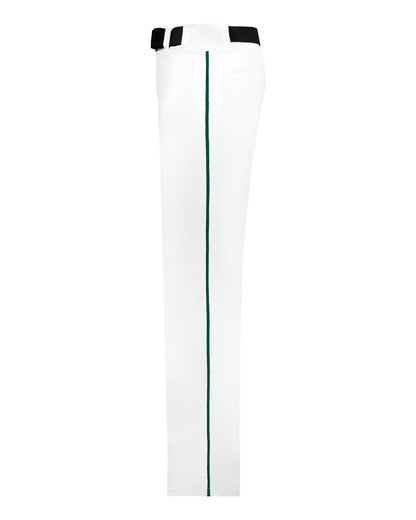 Alleson Athletic Men's Baseball Pants With Braid 605WLB #color_White/ Forest