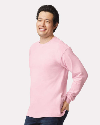 Gildan Unisex Ultra Cotton® Long Sleeve T-Shirt 2400 #colormdl_Light Pink