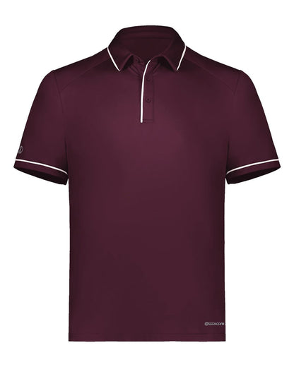 Holloway Men's CoolCore® Polo 222518 #color_Maroon/ White