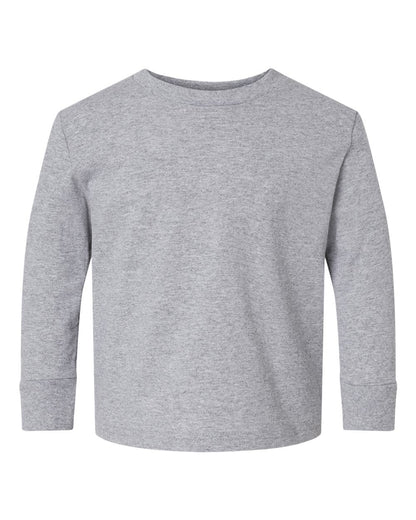 Rabbit Skins Toddler Cotton Jersey Long Sleeve Tee 3311 #color_Heather