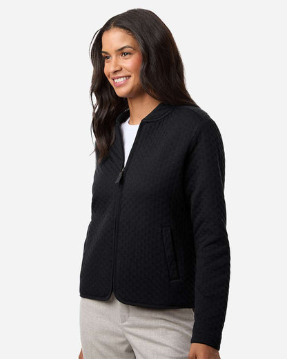 Devon & Jones Women's Berkeley Textured Full-Zip Jacket DG740W #colormdl_Black
