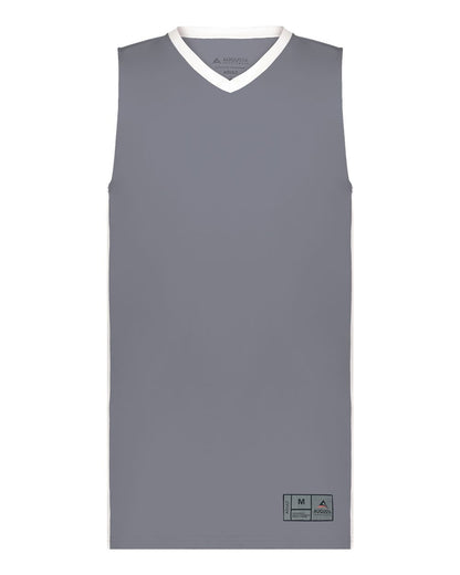 Augusta Sportswear Youth Match-Up Basketball Jersey 6887 #color_Graphite/ White