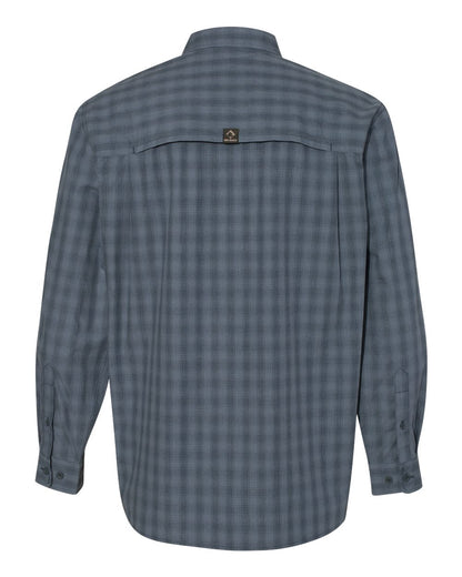 DRI DUCK Paseo Plaid Shirt 4465 #color_Deep Blue