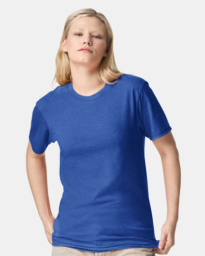 American Apparel Unisex CVC Tee 2001CVC #colormdl_Heather Royal Blue